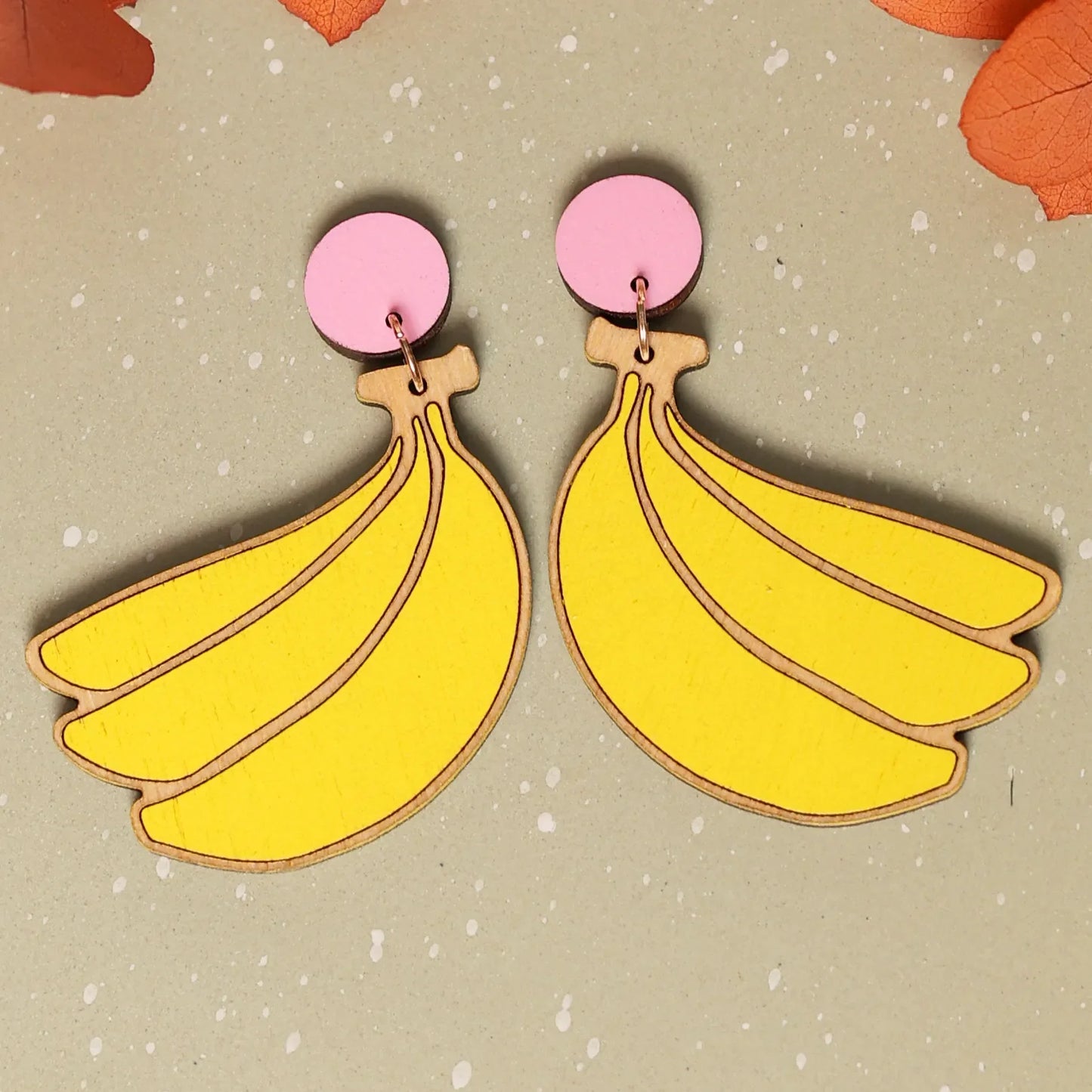 Banana Stud Dangles by LE CHIC MIAMI