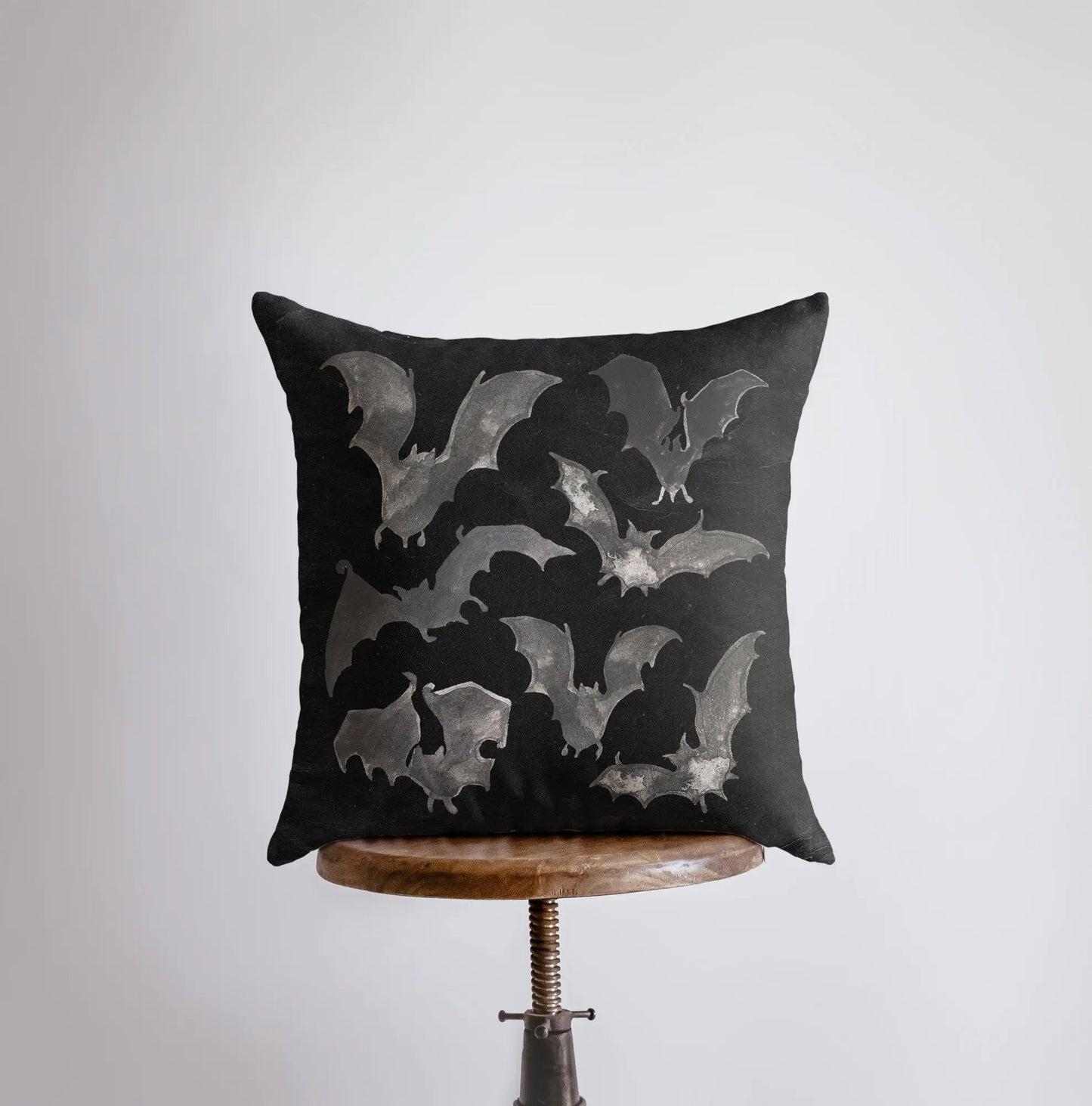 Bats Black Throw Pillow