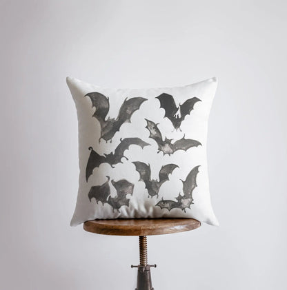 Bats Black Throw Pillow