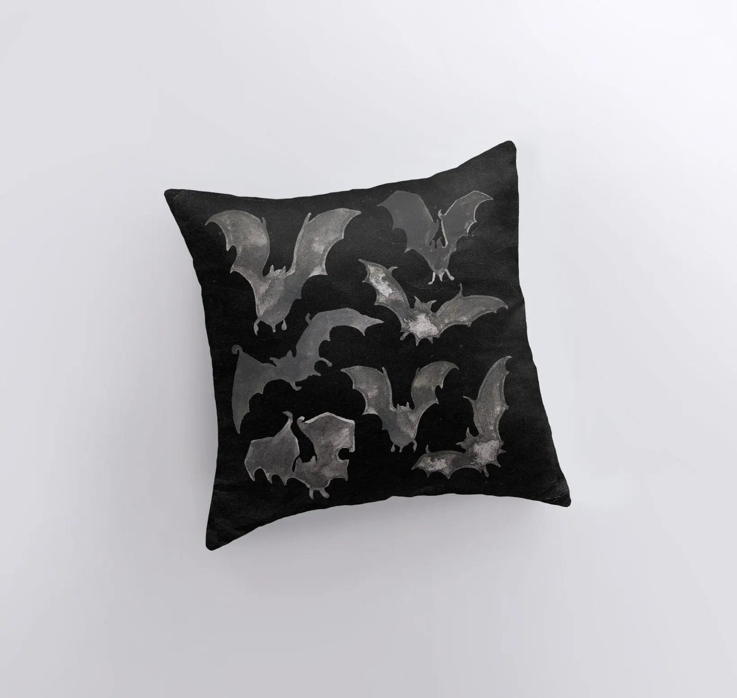 Bats Black Throw Pillow