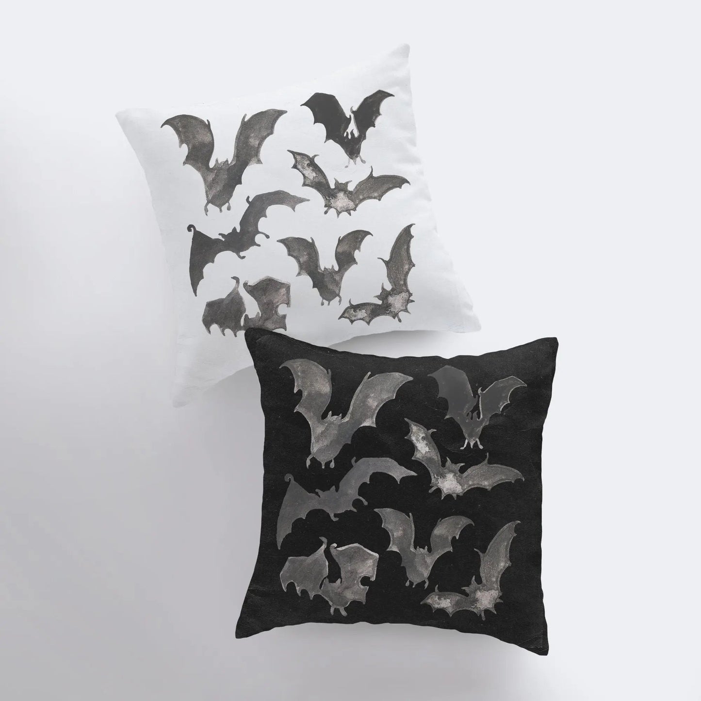 Bats Black Throw Pillow