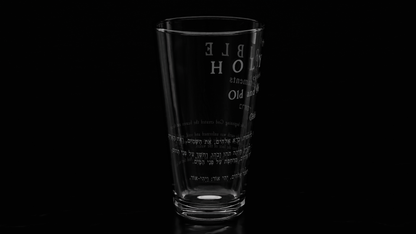 HOLY BIBLE Pint Glass by Lumengrave