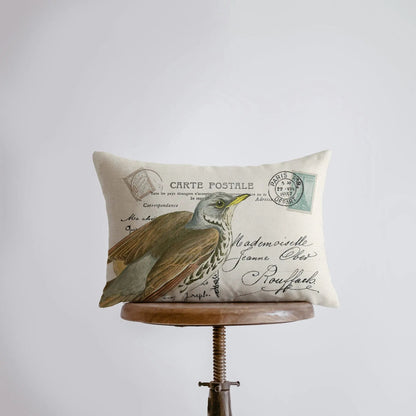 Brown Bird Throw Pillow