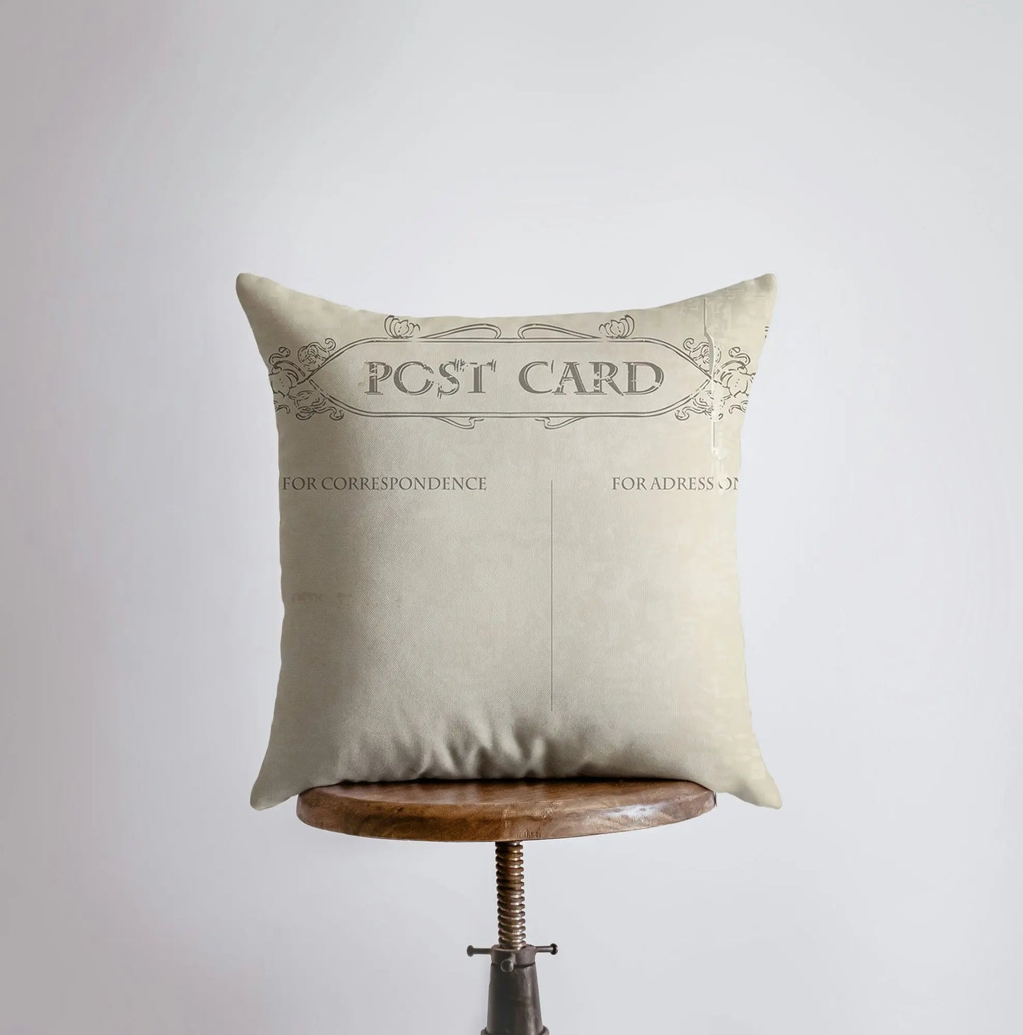 Bird Postcard Throw Pillow