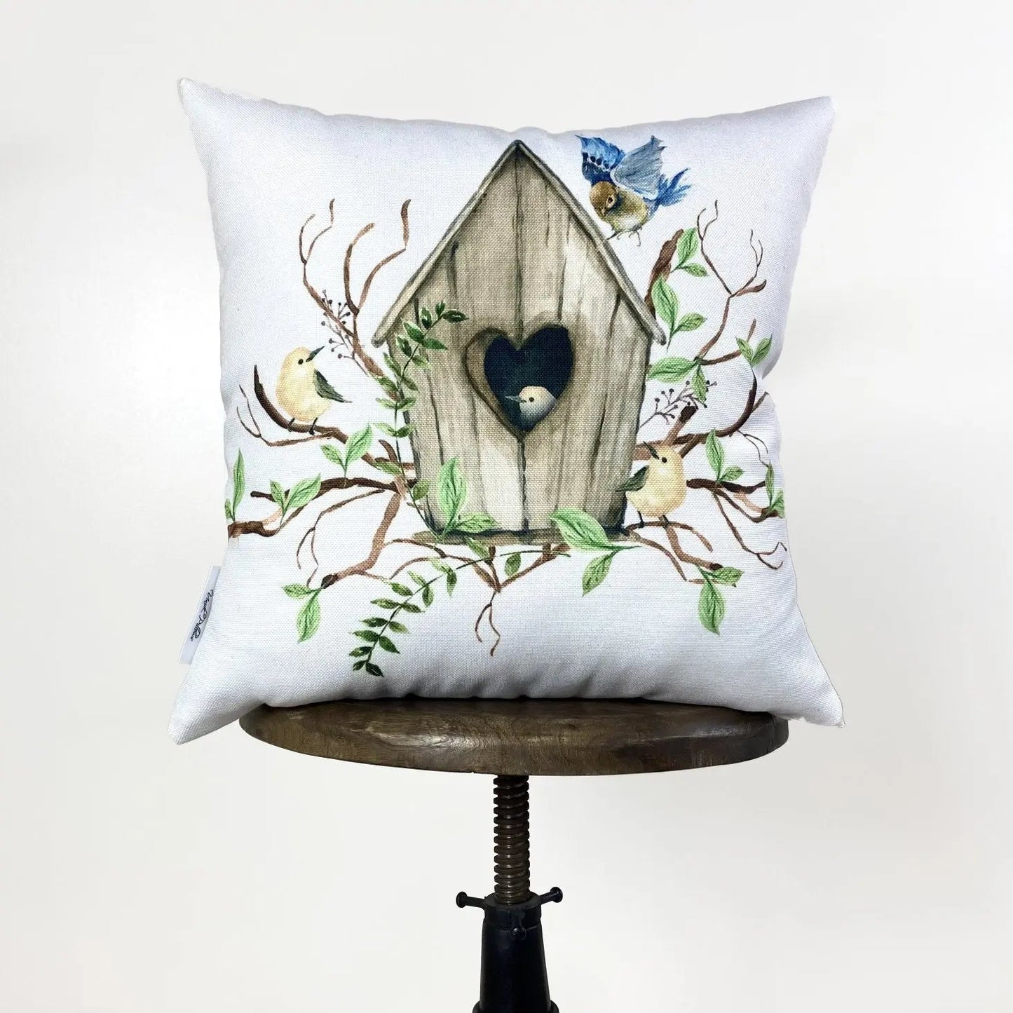 Bird House Throw Pillow