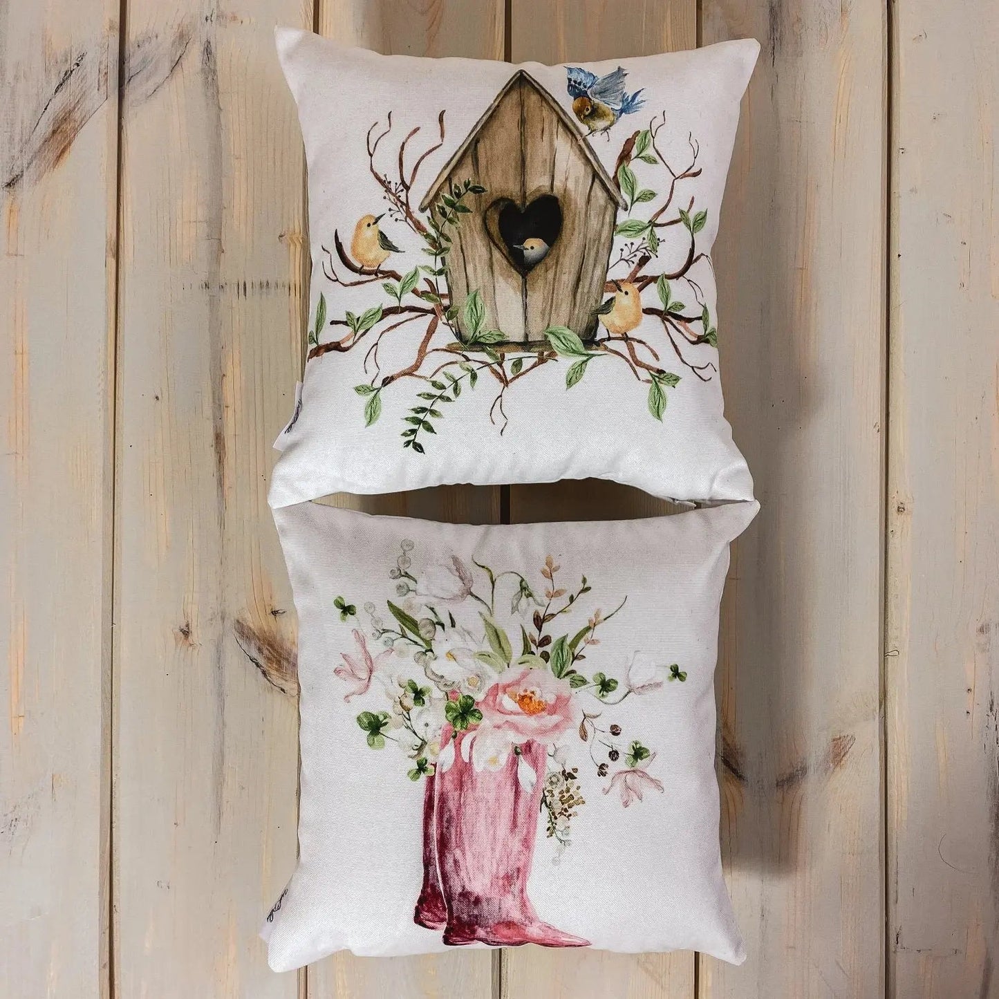 Bird House Throw Pillow