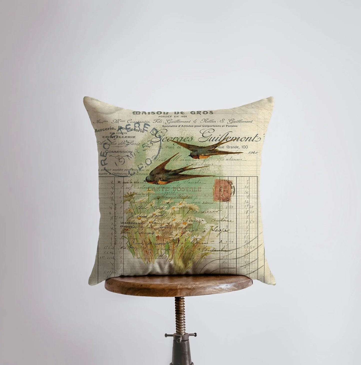 Bird Nest Throw Pillow