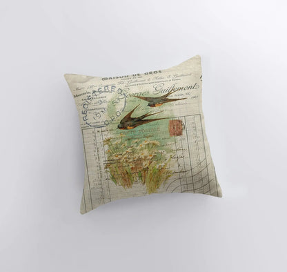 Bird Nest Throw Pillow