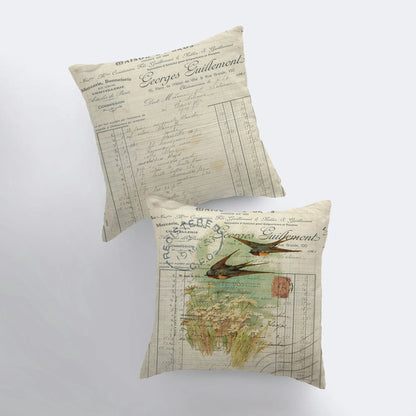 Bird Nest Throw Pillow