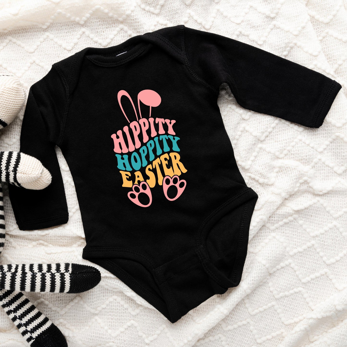 Hippity Hoppity Easter Baby Long Sleeve Onesie
