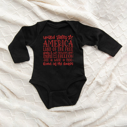 4th of July Subway | Baby Long Sleeve Onesie by The Juniper Shop