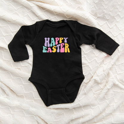 Happy Easter Colorful Baby Long Sleeve Onesie