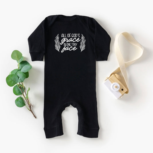 All Of God's Grace In One Tiny Face | Baby Romper by The Juniper Shop