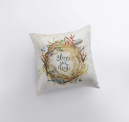 Bless This Nest Throw Pillow