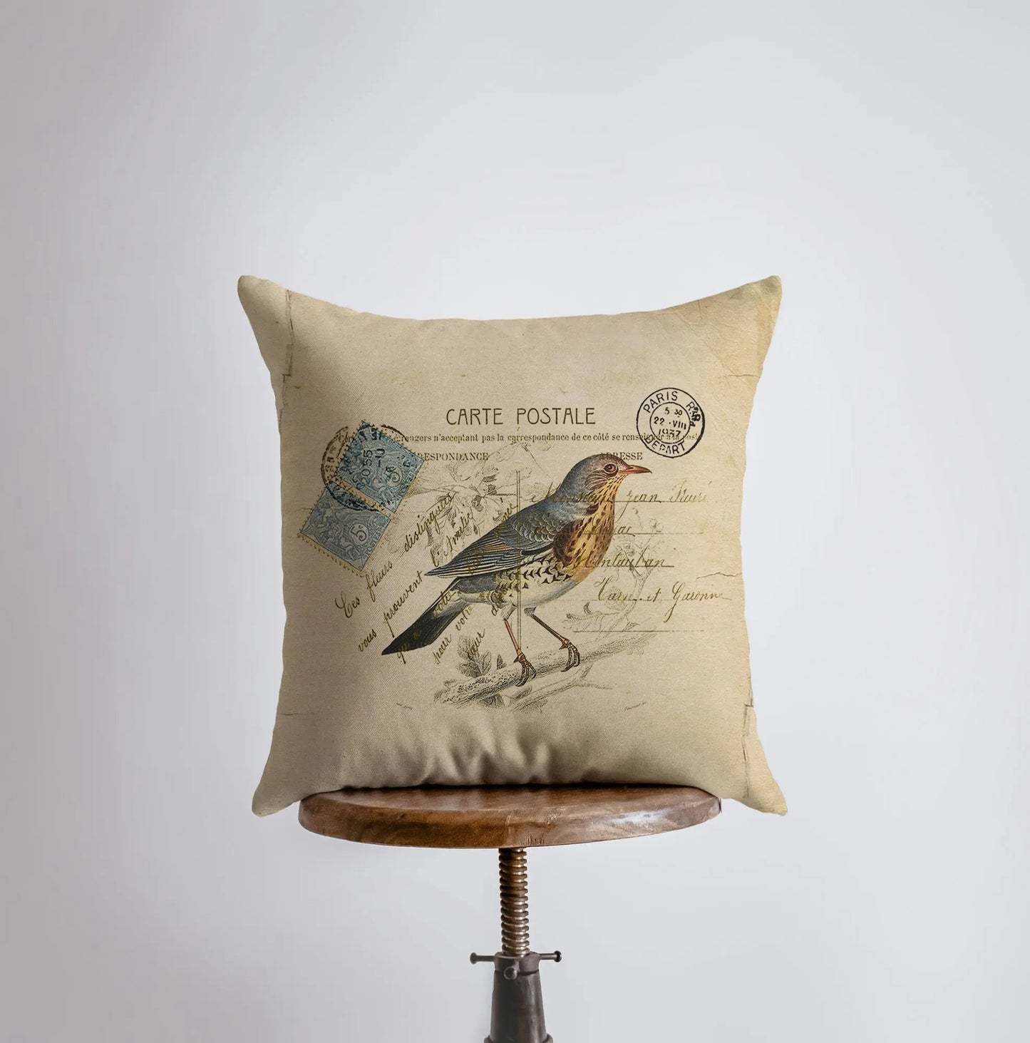 Blue Bird Throw Pillow