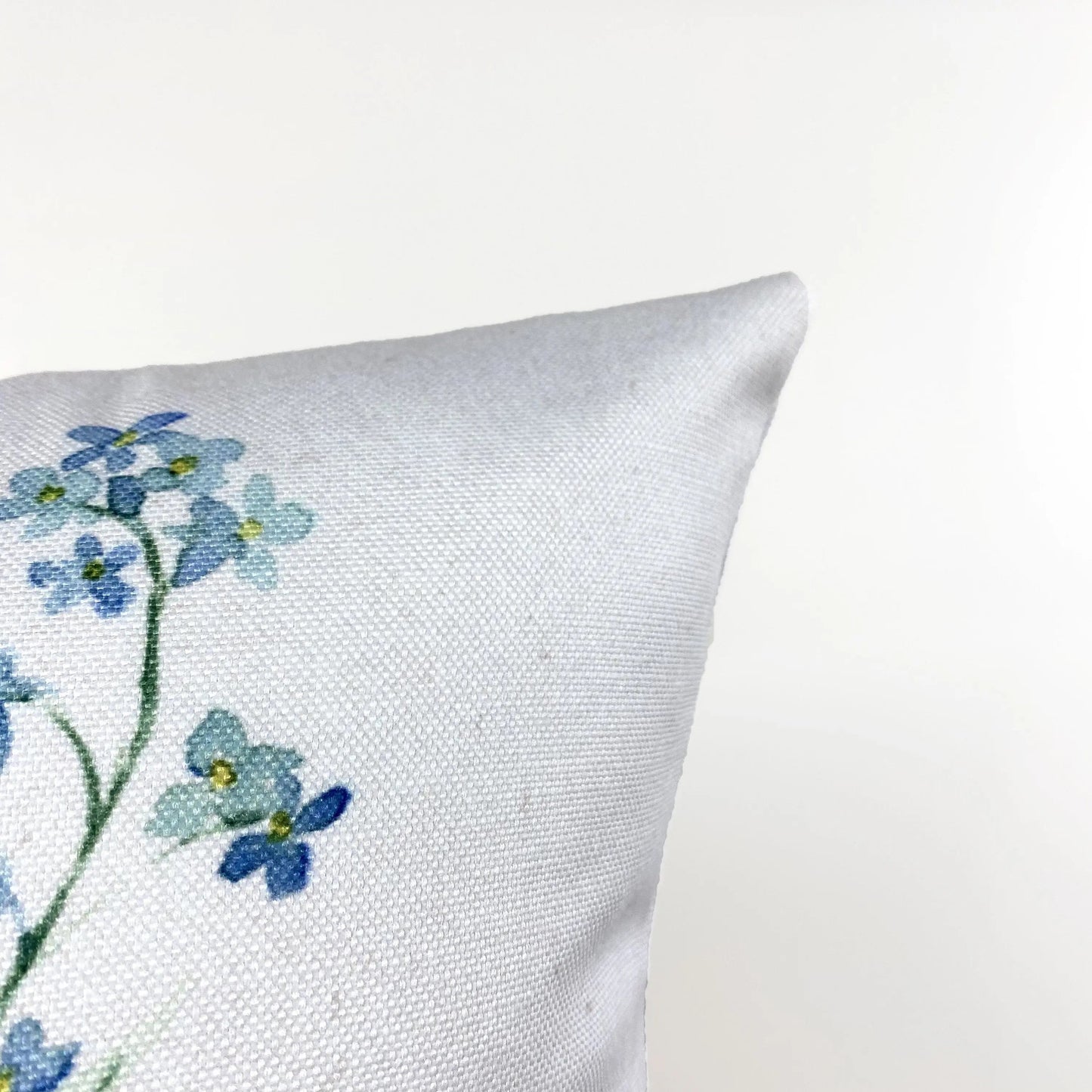 Blue Flowers Planter Throw Pillow