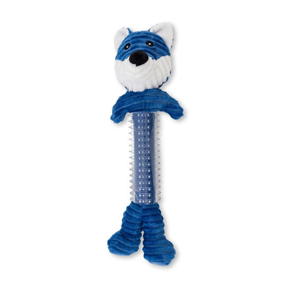 Blue Fox Corduroy Plush Squeaking Chew Toy