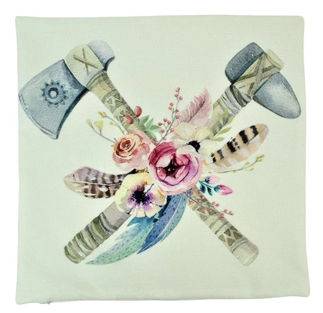 Boho Tomahawk Throw Pillow