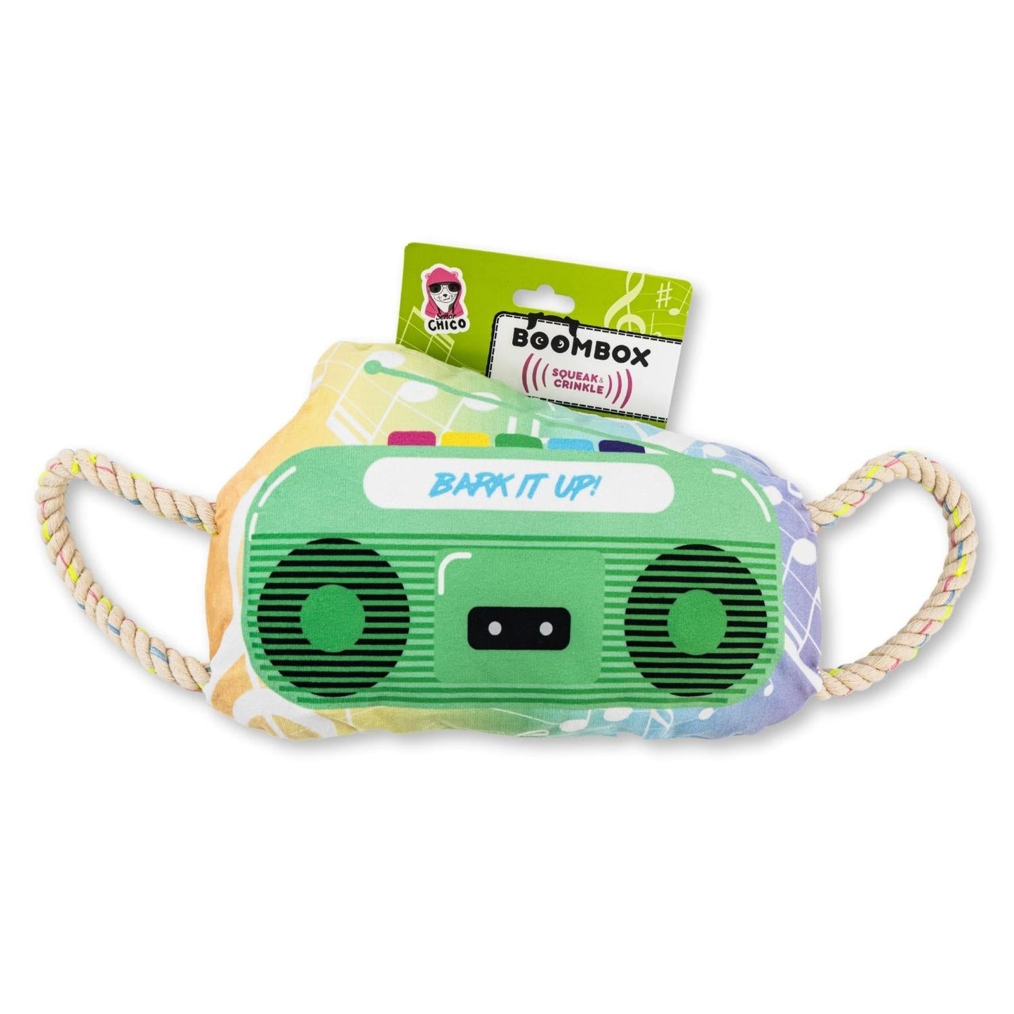 Retro Boombox Plush Dog Toy