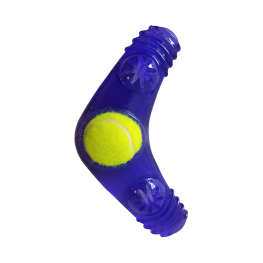 Tennis Ball Squeak Boomerang Dog Toy