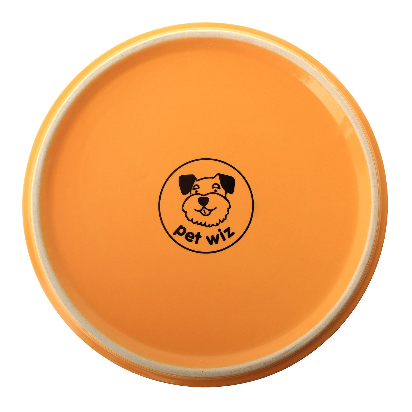Ceramic Bowl with Bamboo Stand for Dogs & Cats