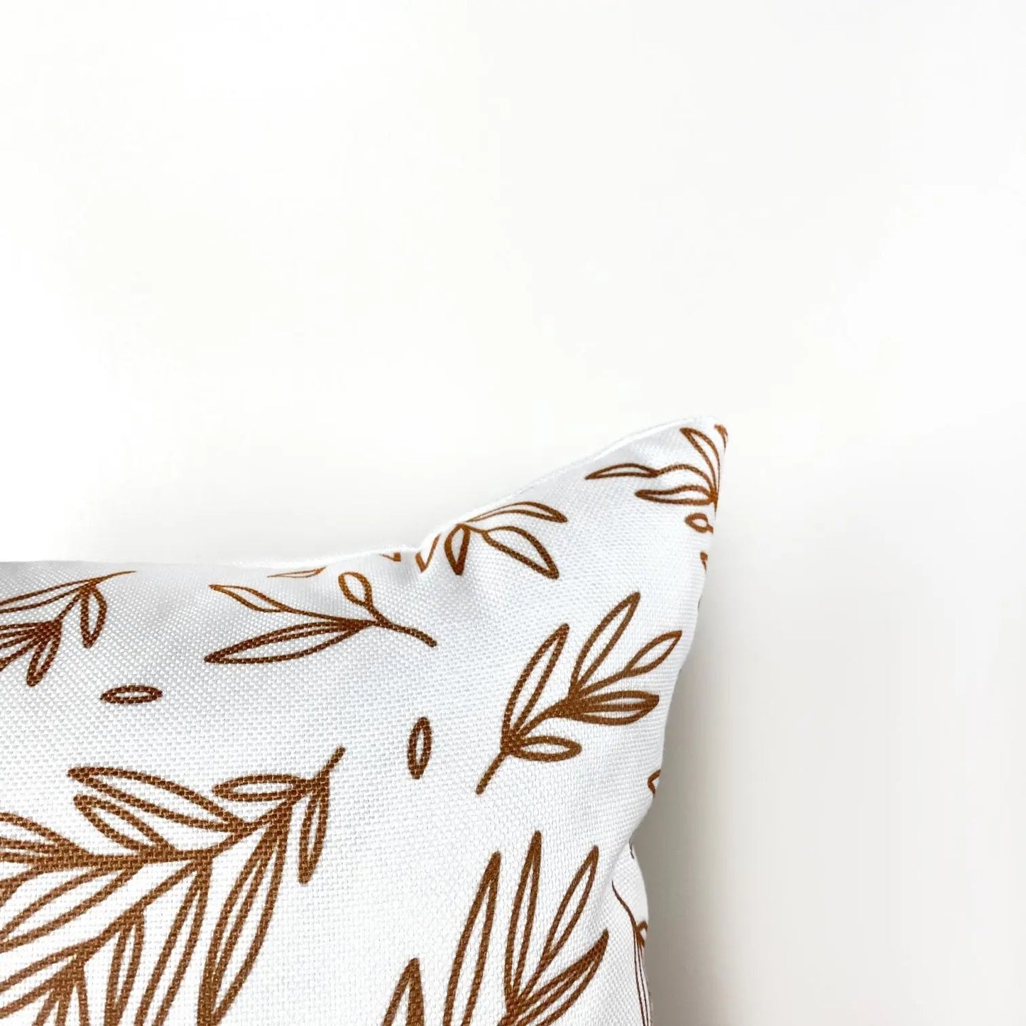 Brown Leaf Repeat Pattern Throw Pillow