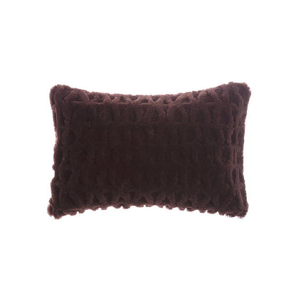 Amanda Hancrafted Sculpted Shearling Throw Pillow