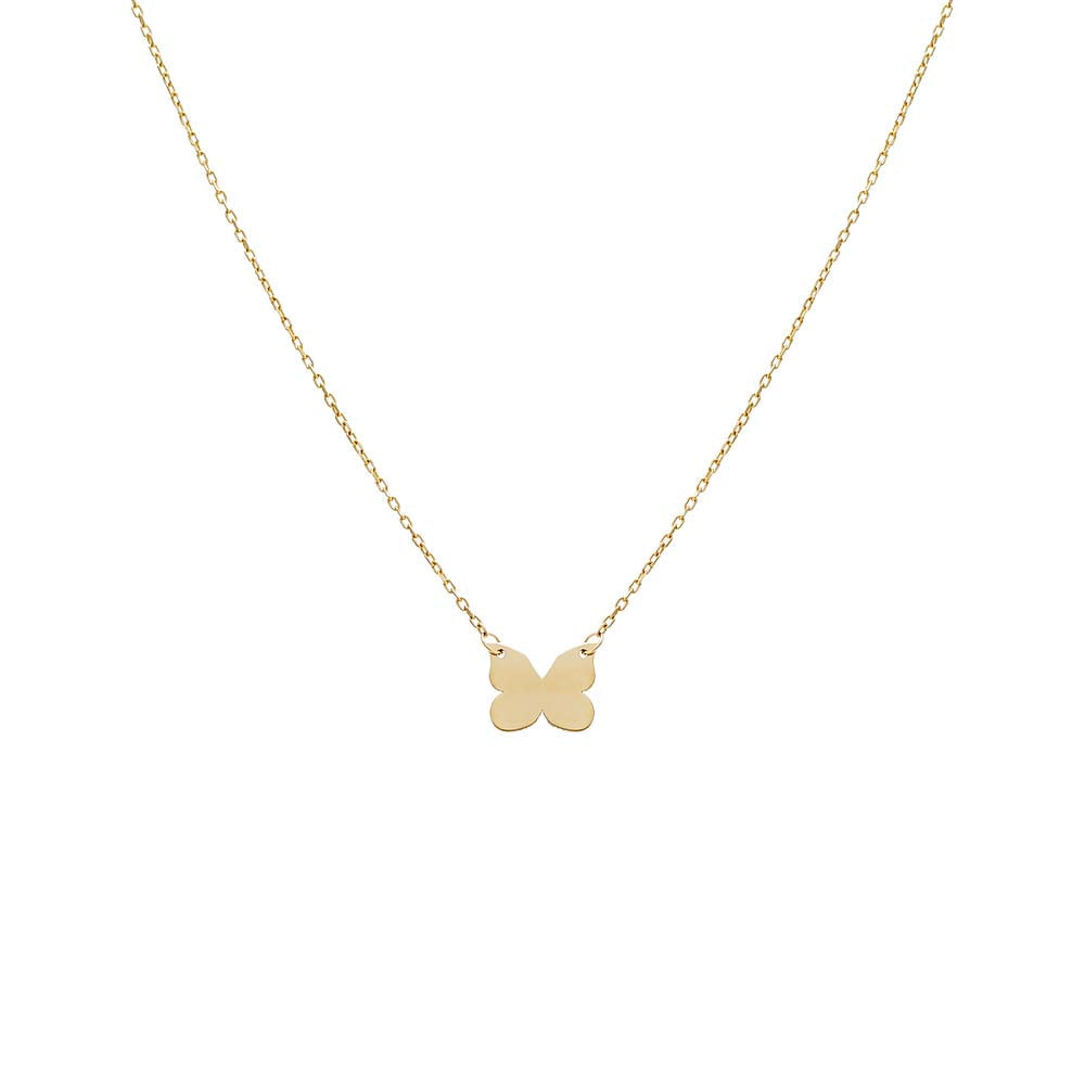 Butterfly Pendant Necklace 14K by By Adina Eden