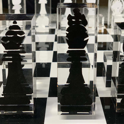 Infinity Lucite 17-Inch Lucite Chess Set by Pursonic