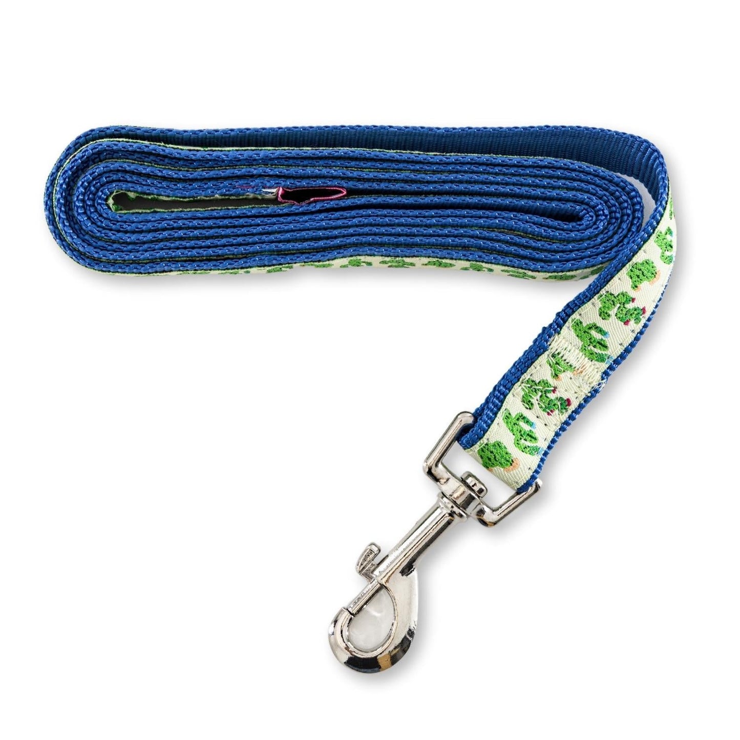 6ft Cactus Embroidered Nylon Dog Leash