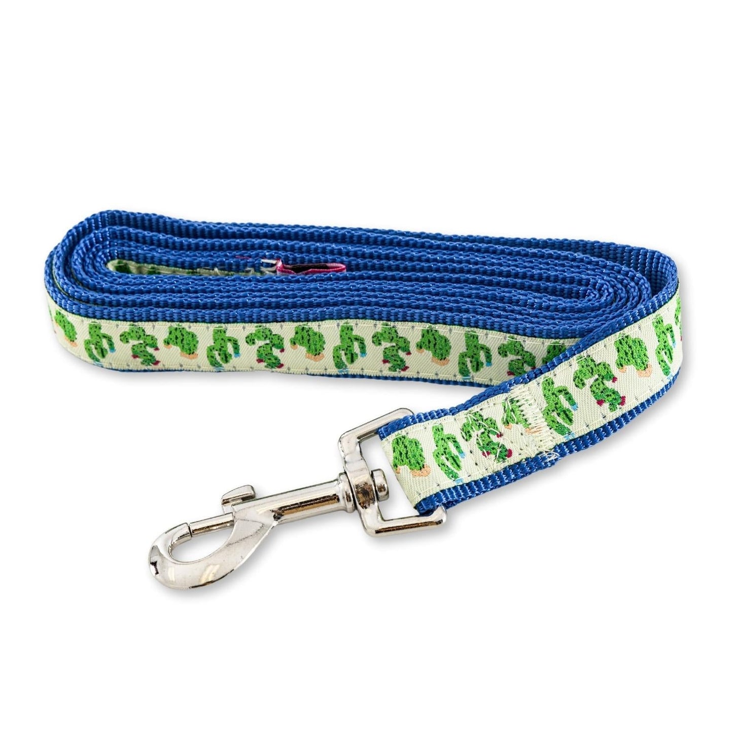 6ft Cactus Embroidered Nylon Dog Leash