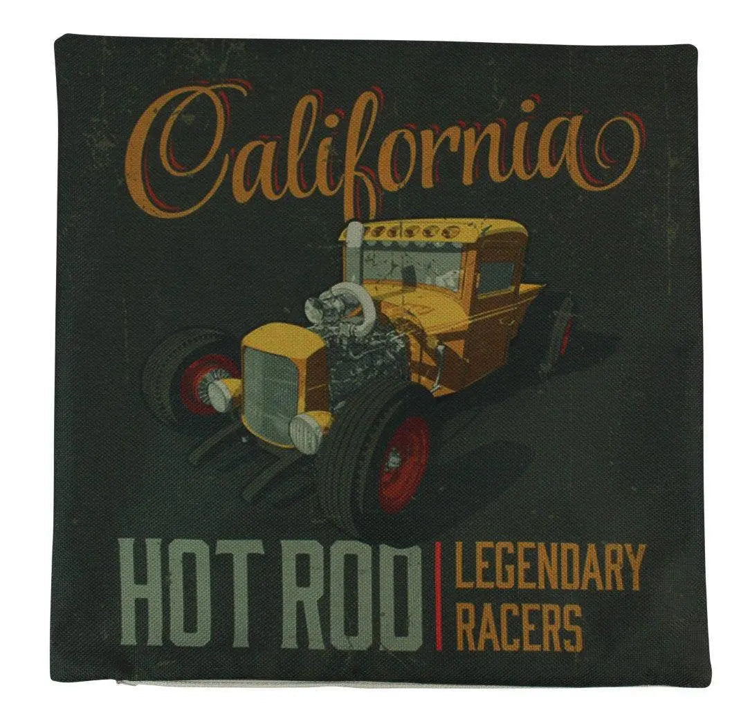 California Hot Rod Throw Pillow