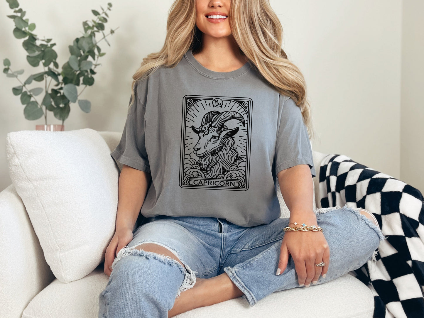 Zodiac Signs Tarot Card Graphic Tee by All The Right Perks LLC