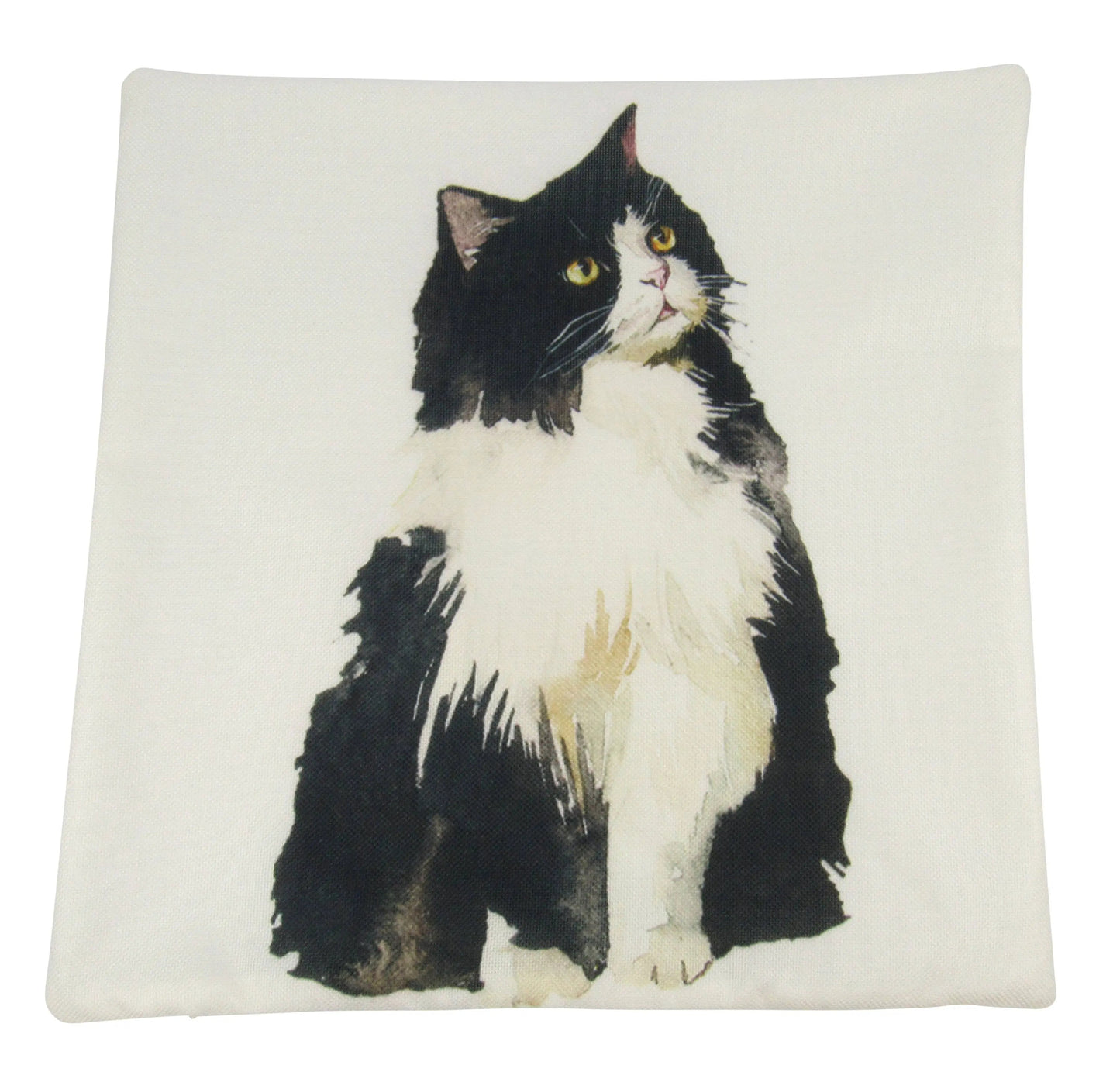 Cat Black and White Throw Pillow