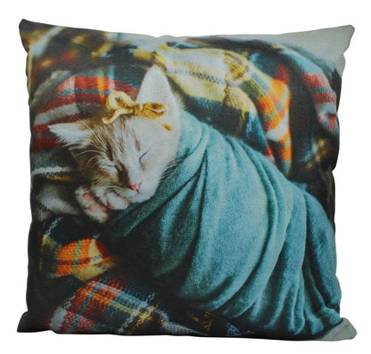 Sleeping Cat Throw Pillow