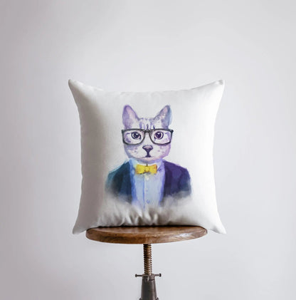 Cats Hipster Throw Pillow