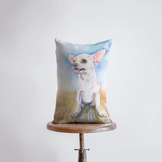 Watercolor Chihuahua Throw Pillow