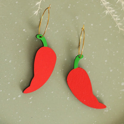 Chili Pepper Hoops by LE CHIC MIAMI