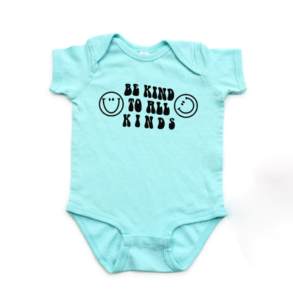 Be Kind To All Kinds | Baby Graphic Short Sleeve Onesie by The Juniper Shop