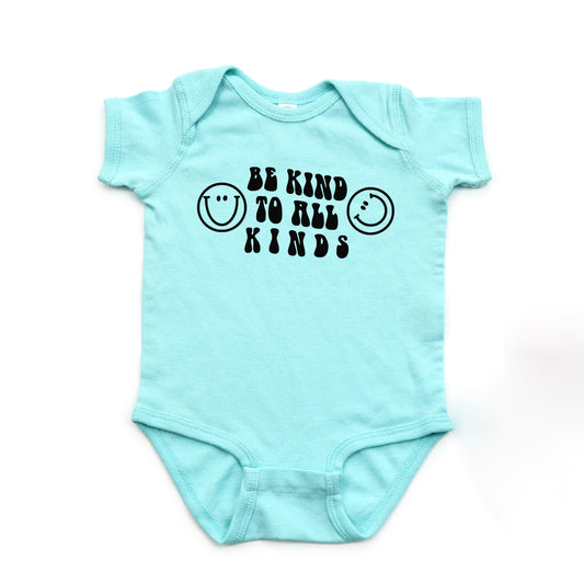 Be Kind To All Kinds | Baby Graphic Short Sleeve Onesie by The Juniper Shop