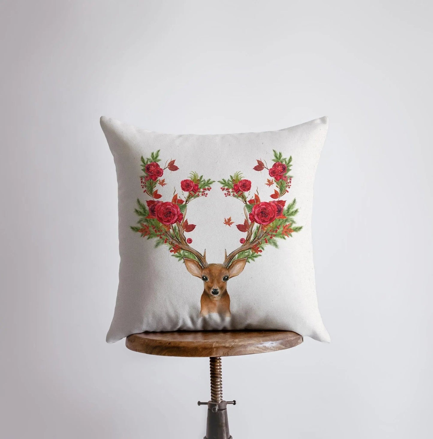 Christmas Deer Pillow Cover Throw Pillow