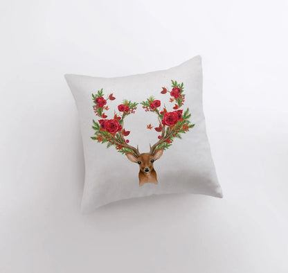 Christmas Deer Pillow Cover Throw Pillow