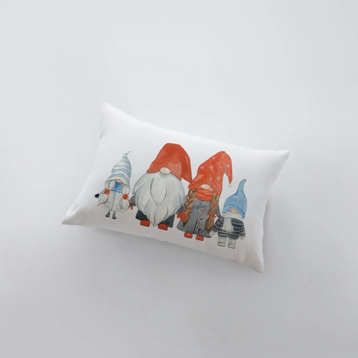 Christmas Gnome Red Throw Pillow