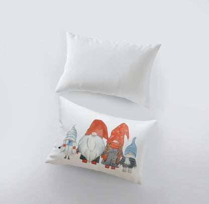 Christmas Gnome Red Throw Pillow