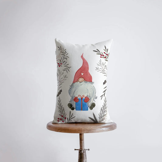 Christmas Gnome Red Hat Throw Pillow