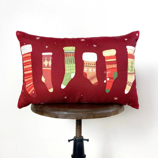 Christmas Stockings Throw Pillow