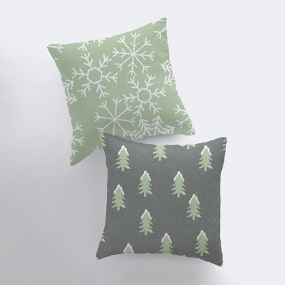 Christmas Trees Throw Pillow