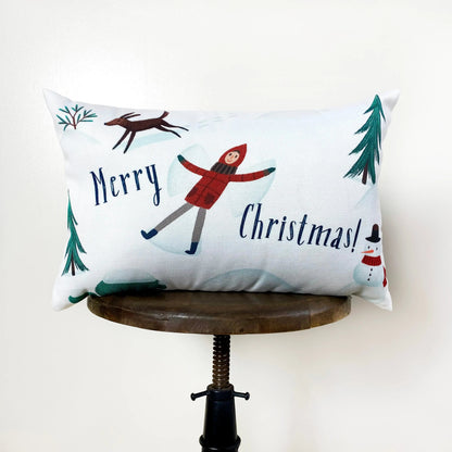 Christmas Village Houses Throw Pillow