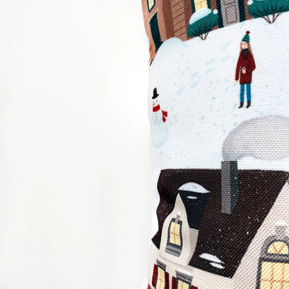 Christmas Village Houses Throw Pillow