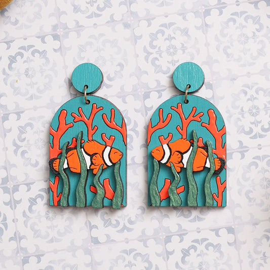 Clownfish Statement Earrings by LE CHIC MIAMI